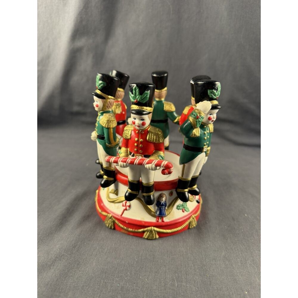 Vintage PartyLite Candle Holder Toy Soldiers Christmas Nutcracker